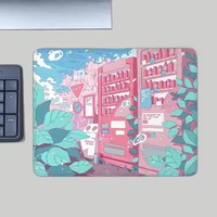Tapis de souris de jeu Anime EVA avec motif floral en stock, tapis de bureau sur mesure