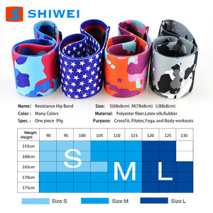 Bande de résistance Shiwei, résistance moyenne, sangle de yoga antidérapante pour le fitness et le remodelage corporel, design camouflage. - Product Image 3