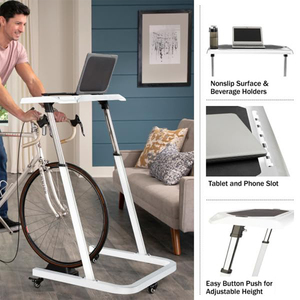 <span class=keywords><strong>Bicicleta</strong></span> estacionaria o entrenador <span class=keywords><strong>de</strong></span> ejercicio mientras trabaja o ve la televisión Escritorio <span class=keywords><strong>de</strong></span> pie Escritorio <span class=keywords><strong>de</strong></span> <span class=keywords><strong>bicicleta</strong></span> ajustable Carro <span class=keywords><strong>de</strong></span> computadora portátil rodante - Product Image 6