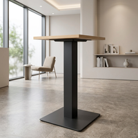 Pied de table carré en métal noir, support industriel pour table de café, restaurant, bar, salle à manger