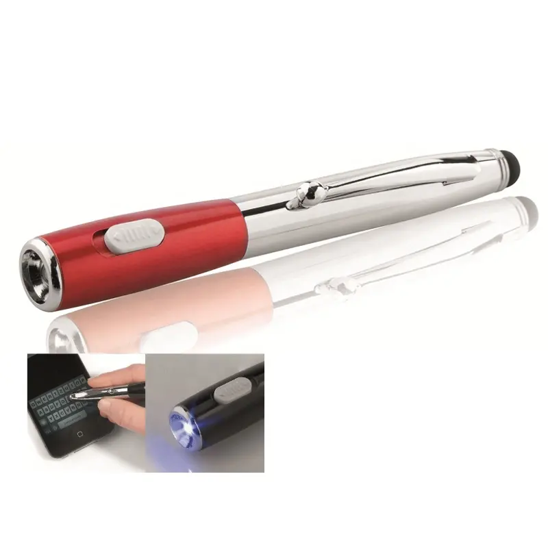 3 in 1 Multi-function Pen with LED Torch and Touch Screen Stylus Ballpoint Pen