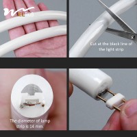 Lumière extérieure étanche IP65 Smart 110V/220V LED Bande Silicone Lampe ronde Flexible Néon 360 Degrés Lumineux IP66 Bande Lumineuse