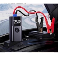 Alimentation de démarrage d'urgence tout-en-un 12V pour voiture et gonfleur de pneus avec lumière LED et batterie externe pour téléphone