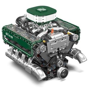 Molding King ถัง V8ไฟฟ้า10182สูงโมเดลเครื่องยนต์รถขับเคลื่อนรถแข่งของเล่นบล็อกก่อสร้างของเล่นเด็ก - Product Image 4