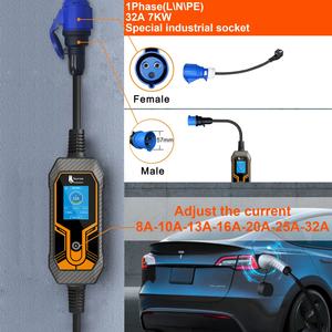 Chargeur EV portable 32A neuf avec connecteurs SAE J1772/IEC62196, sortie 7KW, garantie 12 mois pour les voitures chinoises - Product Image 3