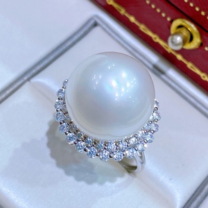 Anneau en argent sterling 925 de luxe léger, nouveau produit, argent naturel, lumière froide blanche, 12-13 mm, base sans défaut - Product Image 3