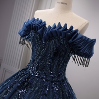 Robe de soirée élégante en cachemire à une épaule, ornée de diamants, coupe bal, collection automne 2026 pour femme adulte, approvisionnement transfrontalier