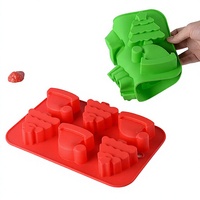 Moule à gâteau en silicone de Noël, qualité alimentaire, pour cuisson, résine, fondant, pudding, en forme d'arbre de Noël