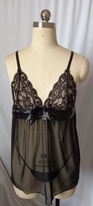 Kk002 personnaliser les femmes exotiques matures dentelle de nuit très <span class=keywords><strong>sexy</strong></span> ensembles de robes courtes string lingerie transparente transparente - Product Image 4