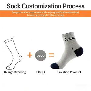 Calcetines de Algodón Antibacterianos Transpirables con Diseño de Letras Casuales, Talla Única, para Otoño, para Hombre y Mujer, Ecológicos, con Logotipo Personalizable - Product Image 3