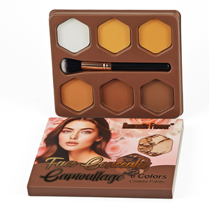 Paleta de Corrector en Polvo de 6 Tonos, Resistente al Agua, Control de Grasa, Larga Duración, para Maquillaje Facial Diario de Mujeres - Product Image 4
