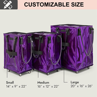 Sac de courses pliable personnalisé avec logo, imperméable et isotherme, chariot à roulettes pour les voyages et les courses