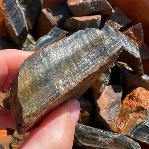 Piedras Naturales de Ojo de Tigre Amarillo y Azul al por Mayor, Cristales Crudos para Joyería y Decoración del Hogar - Product Image 5