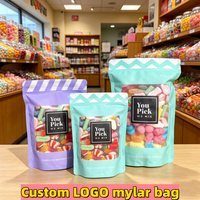 Sachet d'emballage personnalisé en plastique anti-humidité avec fenêtre transparente pour bonbons, fabrication directe avec logo sur mesure