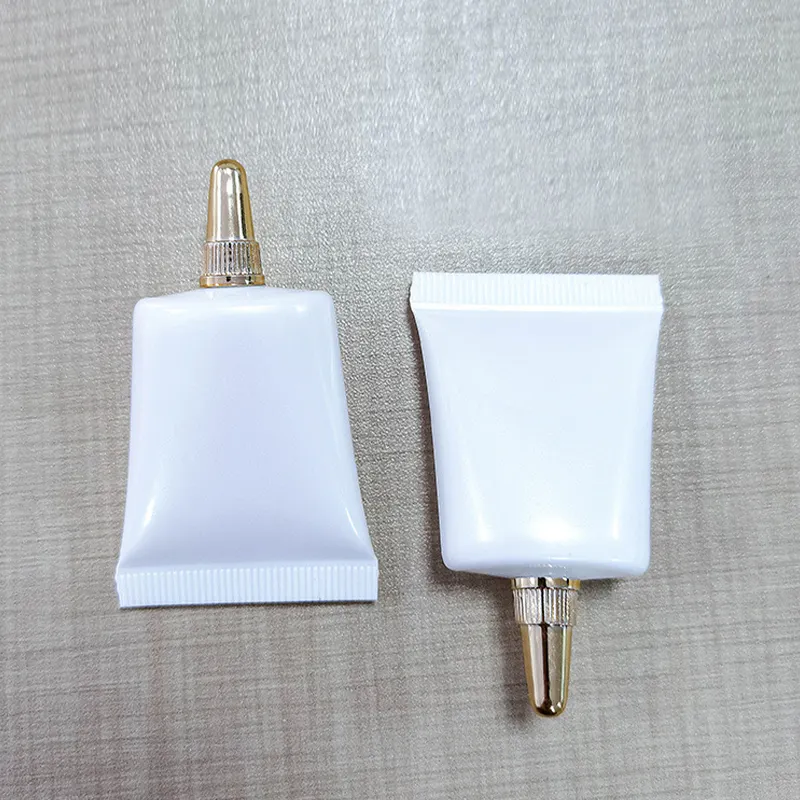 Commercio all'ingrosso 10g bianco perla testa di proiettile tubi cosmetici pacchetto di prova olio essenziale tubo di plastica PE di piccola capacità