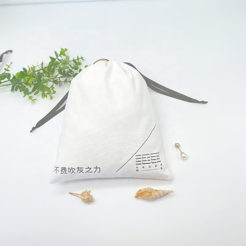 Customized Size Eco Friendly Medium Cotton Canvas Drawstring Storage Pouch Gift Canvas Bag Reusable With Custom Printed Logo