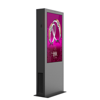 Pantalla Interactiva Android de 55 Pulgadas con Batería para Exteriores, IP65, Reproductor Multimedia de Publicidad Digital para Exteriores