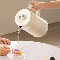 Bouilloire électrique sans fil en acier inoxydable à double couche à 4 niveaux de température 1,5 L 1500 W Arrêt automatique 360° Maison Hôtel