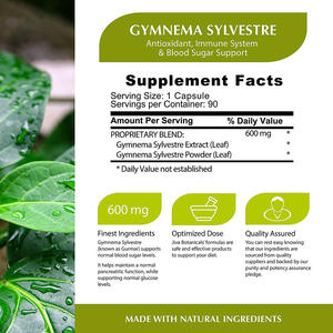 Cápsulas de <span class=keywords><strong>Gymnema</strong></span> <span class=keywords><strong>Sylvestre</strong></span> Direto da Fábrica - Fórmula Vegetariana de Grau Alimentício, Ingrediente Ativo Enriquecido com Vitaminas, Baixo MOQ e OEM - Product Image 3