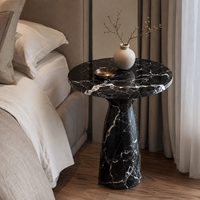 Table d'appoint en marbre vert naturel, cube creux, table d'appoint moderne de luxe en marbre, socle carré creux en marbre pour la décoration de la maison