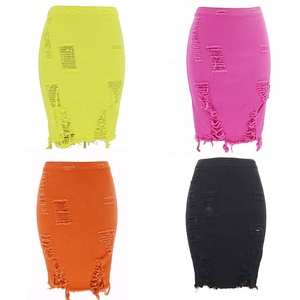 Wholesale Ladies Bodycon High Waist <strong>Denim</strong> <strong>Skirt</strong> Fashion Skinny Pencil <strong>Skirts</strong> Sexy Skinny Ripped Women Jeans <strong>Knee</strong> <strong>Length</strong> <strong>Skirts</strong> - Product Image 4