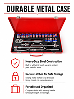 Jeu de 24 outils de réparation automobile 1/2 po, boîte à outils manuelle universelle, petits kits d'outils de mécanicien, jeu de douilles OEM