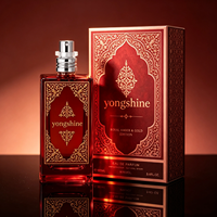 Flacon de parfum carré en verre personnalisé, col à vis 18 mm, estampage or, style arabe, flacon vide, usine OEM ODM