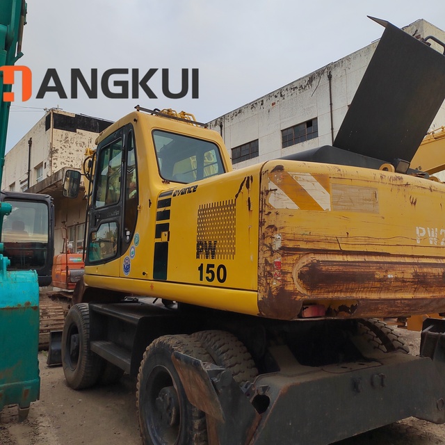 Orignal Japan Brand Used Komatsu Excavators 15 Ton Wheeled Excavator PW150 Wheeled Excavator for Sale