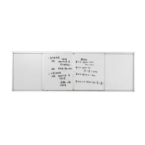 Papan geser Horizontal tulisan putih magnetik papan hapus kering terbaik papan tulis interaktif untuk pendidikan
