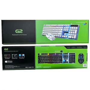 Juego de Teclado y Ratón con Cable CJ712, Luces LED, Teclado y Ratón para Juegos, Combinaciones de Teclado y Ratón para Computadora Portátil - Product Image 6