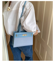 WEEKS BLL0041 Sac à Bandoulière Femme Tendance Été Luxe Rétro en PU avec Fermeture, Double Poignée et Décoration Lettres