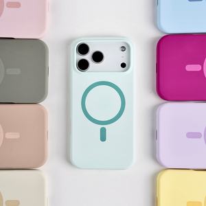 Fundas Magnéticas de Silicona Macroporosa para Sublimación S033 para iPhone 14 15 16 17, Carcasa Protectora a Prueba de Golpes - Product Image 6