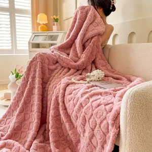 Custom Blankets Throws Fleece Blankets Wholesale 100% Polyester Soft Fluffy Blanket King Size