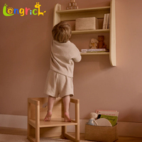 Estante de Pared Montessori de Madera Moderna, Estantería Flotante para Libros Infantiles, Organizador de Pared para Niños, Madera Sólida, Fabricante OEM