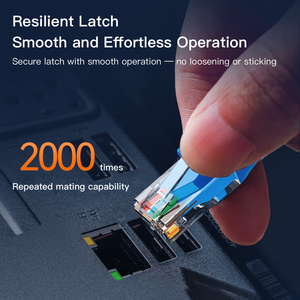 Câble réseau RJ45 Cat6 UTP 24AWG SAMZHE avec conducteur renforcé en PVC pour intérieur, cordon de brassage Cat6 plaqué or FU" - Product Image 5