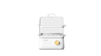 Cuiseur vapeur électrique mécanique à minuterie rapide, cuiseur vapeur électrique carré à 2 niveaux