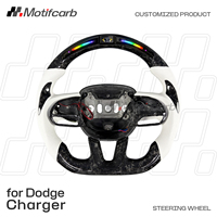 Volant personnalisé en fibre de carbone forgée avec LED pour Dodge Charger Challenger Hellcat SRT 392 R/T Scat Pack GT Daytona 2013-2023