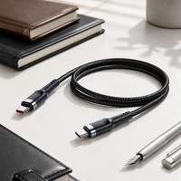 Pabrik Cetak Sendiri Harga Pabrik Kabel USB-C Nylon Braided Pengisian Cepat 480Mbps Sinkronisasi Data untuk Ponsel IOS/Android Laptop 1m Logo Kustom Murni