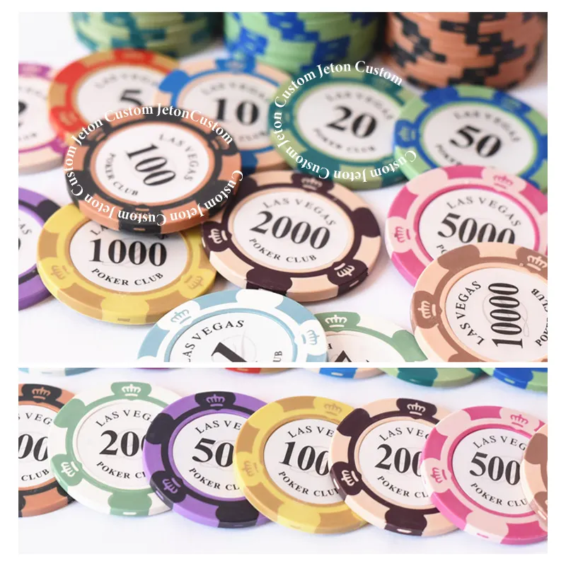 Krell Gifts Custom High Quality 14g Casino Ceramic Clay Poker Chips, Cheap Poker Chips Set