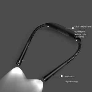 Lampe de lecture à col LED Rechargeable brevetée <span class=keywords><strong>2022</strong></span>, bras pliable, 3 couleurs, lampe de lecture pour lit, nouveauté TYPE-C - Product Image 3