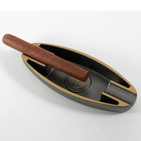Cendrier à cigares JIFENG JF-M045 en mélamine 100% avec logo personnalisé, forme bateau, multicolore, promotionnel, 2 fentes, 60 anneaux de calibre