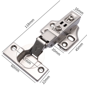 サプライヤー2D 90グラム双方向キャビネットドア油圧ソフトクローズ調整可能ヒンジキッチン家具金物アクセサリー寝室用 - Product Image 1
