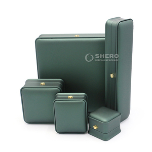 Customizable Blue Pu Jewelry <b>Box</b> With Logo Printing Crown Buckle For Wholesale Jewelry Packaging - Product Image 5