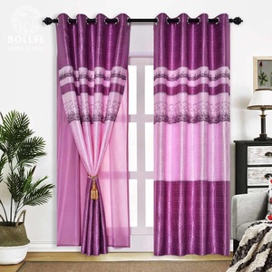 Mới Đơn Giản Và Thanh Lịch Doanh Màu Rắn Của Rèm Jacquard Lạ Mắt Để Có Thêu Đẹp - Product Image 6