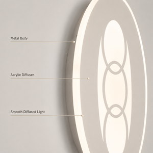 Lámpara de pared LED acrílica decorativa moderna de 25W con CCT seleccionable para interiores, hogar, hotel, sala de estar, pasillo - Product Image 3