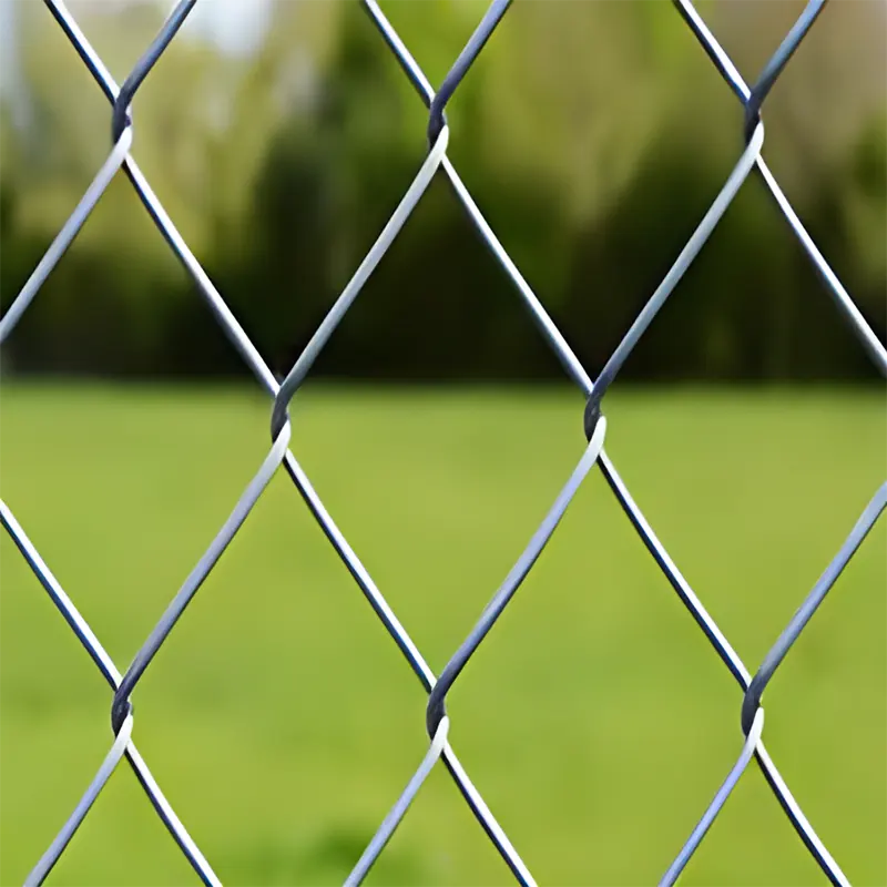 3.0 mm 4.0 mm Diamond Hole PVC Coated Chain Link Mesh For Road Network Green Belt Protection Fence