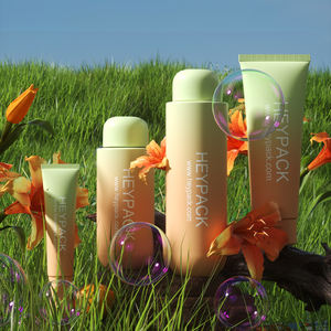 Custom 350ml 250ml HDPE plástico suave al tacto mate vacío champú y acondicionador botella de lavado corporal con tapa de disco - Product Image 6