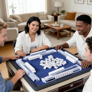 Juego de Mahjong de Acrílico Transparente Moderno <span class=keywords><strong>y</strong></span> de Lujo, con Soporte para Fichas, Dos en Uno, Portátil, Duradero <span class=keywords><strong>y</strong></span> Ecológico - Product Image 6