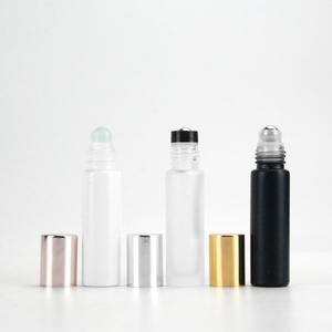 Chai Nước Hoa Dạng Cuộn Dầu Hình Tròn Đeo Vai Thủy Tinh 5Ml 10Ml <span class=keywords><strong>15Ml</strong></span> Tùy Chỉnh Chai Lăn Parfum Với Bóng Lăn Bằng Thép Không Gỉ - Product Image 3