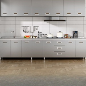 Armadio da Esterno in Acciaio Inox 304, Pieghevole, Design Minimalista Moderno, Semplice, con Fornello Integrato, Armadietto Contenitore per Ambienti Rurali - Product Image 2